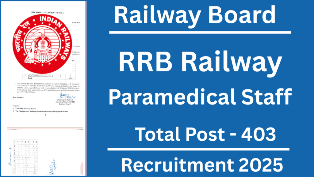 RRB Paramedical Recruitment 2025
